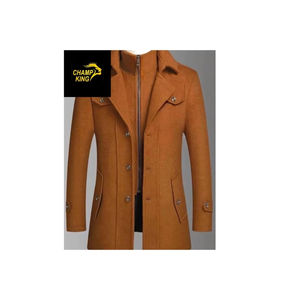 Chaqueta de Lana Hecha a Mano con Cierre de Cremallera, Ropa de Invierno Transpirable y Ecológica con Detalle de Bordado y Forro de Seda, Modelo Champ King - Product Image 1