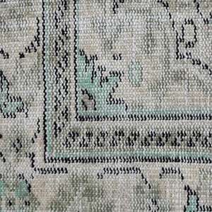 Alfombra Turca, Alfombra Vintage Grande de 5.1x8.9 pies, Alfombra de Lana con Bordes Azul Gris - Product Image 3