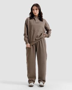 Conjunto de Sudadera con Capucha y Pantalones Acampanados de Felpa Gruesa con Bordado Invernal Personalizado de 370g, Estilo Holgado, Lavado Ácido, para Hombre - Product Image 1