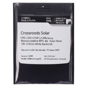 Panneau solaire monocristallin BIPV haute efficacité Crossroads Solar CRS 36-200 415W 18V 210mm avec dos blanc - Product Image 2