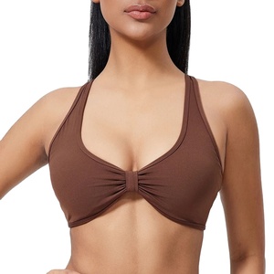 Soutien-gorge pour femme Impact Longline Top à bretelles avec logo Femmes sans couture Yoga Tops Backless Gym Clothes Workout Sleeveless Shirts With Bra - Product Image 1
