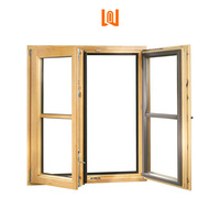 Diseño estándar europeo Ventanas de madera de aluminio Perfil compuesto personalizado Ventanas de revestimiento de aluminio Ventanas francesas de madera