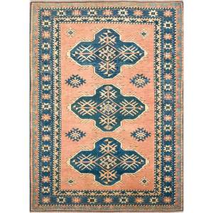 พรมขนสัตว์ถักมือลายเรขาคณิต Nuray สีแดงและสีส้ม รุ่น Pae-1182-สำหรับห้องนอนหรือโถงทางเดิน พรมห้อง 3 มิติ วิสโคส - Product Image 1