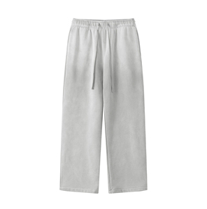 Pantalons de survêtement à jambes larges pour hommes sur mesure très demandés, fabricant, vintage, délavé, en molleton français, délavé à l'acide, taille mi-haute - Product Image 5