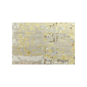 Tattvam LRB-9032 Ivory Hand Knotted Wool & Bamboo Silk Rug Abstract Pattern for Home Use - Product Image 3