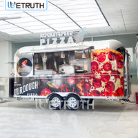 Wetruth Remorque de restauration commerciale, stand de concession, chariot mobile pour café, glaces, hot-dogs, bonbons, cuisine mobile entièrement équipée