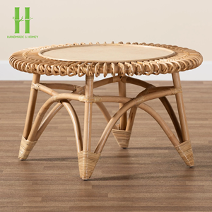 โต๊ะกาแฟหวายทันสมัยทนทานเป็นมิตรกับสิ่งแวดล้อมโต๊ะชากาแฟทำมือเฟอร์นิเจอร์ภายในทำจากธรรมชาติทำความสะอาดง่าย - Product Image 3