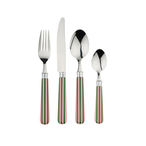 Couverts en acier inoxydable fourchette cuillère ensemble résine multi couleur poignée miroir en acier couverts ensemble hôtel vaisselle dîner fruits utiliser - Product Image 4