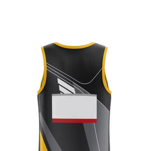 Ropa deportiva para correr con logotipo personalizado y precio al por mayor para adultos, uniforme de campo de pista con impresión por sublimación, ropa para correr de alta visibilidad - Product Image 6