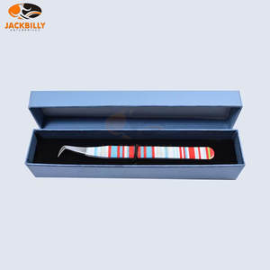 Pince à épiler d'extension de cils de qualité professionnelle revêtement Plasma multicolore Application de cils de précision en acier inoxydable - Product Image 1