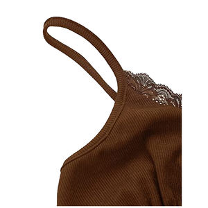 Top corto de manga corta de punto acanalado con cuello en V para mujer, Top básico de manga larga ajustado, ropa de tela básica elástica vista Polyvore - Product Image 6