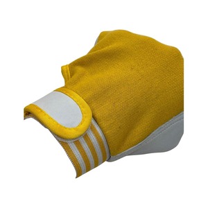 Guantes de trabajo de montaje de cuero de grano de cabra, guantes de conducción de cuero transpirables traseros de tela de algodón entrelazados, seguridad cómoda para las manos - Product Image 2