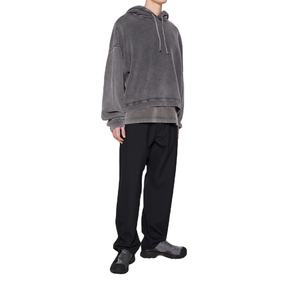 เสื้อฮู้ดผ้าฟลีซของผู้ชายผ้าฝ้าย100% ใหญ่พิเศษซักด้วยกรดออกแบบโลโก้ได้ตามต้องการความเร็วสูงพิมพ์สกรีนลายสำหรับฤดูหนาว - Product Image 3