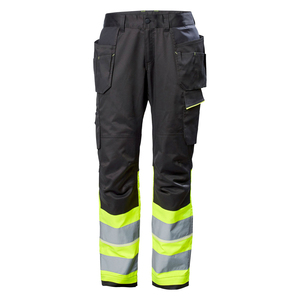 Men's Dark Mid Waist High Visibility Oxford Fabric Reflective Safety <b>Work</b> <b>Trousers</b> Durable Workwear for Improved Safety - Product Image 1
