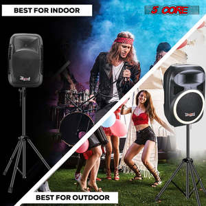 5 Core Speaker Stand <b>Tripod</b> Heavy Duty Adjustable 72 Universal Mount for PA DJ Studio - Product Image 4