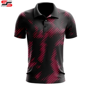 Vente en gros, polos originaux en polyester sublimation, polos à manches courtes avec broderie de logo personnalisé pour hommes et femmes - Product Image 5