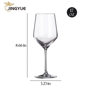 Juego de 6 Copas de Vino Tinto de 17 oz, Duraderas y Clásicas, de Cristal Transparente Estilo Burdeos con Tallo Largo para Bar, Aniversario o Fiesta - Product Image 2