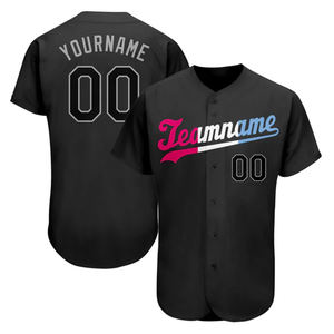 Camiseta de Béisbol Personalizada Estilo 2025 con Nombre de Jugador, Nombre de Equipo Propio, Diseño de Sublimación Cómodo, Cuello en V con Botones Completos - Product Image 2