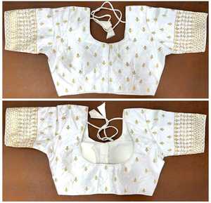 Moderne VRINDA été formel modeste hauts prêt-à-porter Blouses avec beau noeud avant ouvert motif soie sangle Blouses chemises - Product Image 5