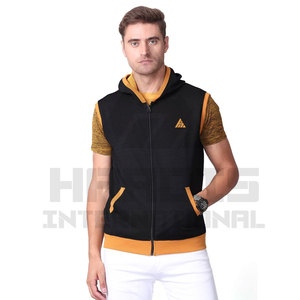 Pakistan Made Men <b>Sleeveless</b> <b>Hoodie</b> Solid Color Top Quality Customized Men <b>Sleeveless</b> <b>Hoodie</b> for Sale - Product Image 4
