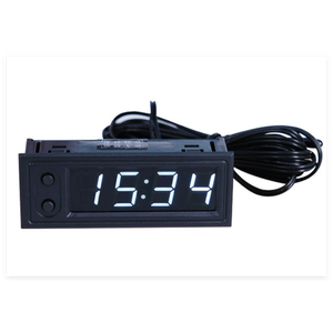 AEK-Tech BJ-TV02.W Termómetro digital LED blanco, voltímetro y reloj de 22 mm - Product Image 1