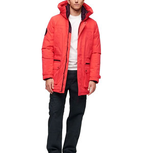 Chaqueta Parka Impermeable con Capucha para Hombre, Color Sólido, con Logotipo Frontal, Estilo Urbano, Chaqueta de Invierno, Colores Personalizables - Product Image 3
