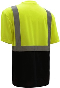 Polo à manches courtes personnalisé de la meilleure qualité pour hommes Vêtements de travail respirants haute visibilité réfléchissants de sécurité en polyester fluorescent - Product Image 4