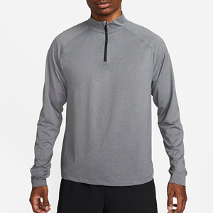 Haute qualité 100% coton Logo personnalisé T-shirt d'entraînement pour hommes col rond régulier manches longues respirant extérieur échauffement décontracté - Product Image 1