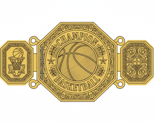 Cinturón de campeonato deportivo personalizado de cuero, cinturón de ganador de torneo de baloncesto - Product Image 3