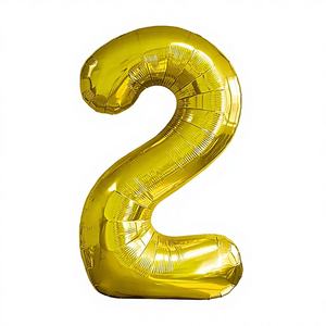 ลูกโป่งฟอยล์รูปตัวเลขสีทอง 0-9 ขนาด 40 นิ้ว สำหรับตกแต่งงานปาร์ตี้วันฮาโลวีน วันเกิด ขายส่ง ปาร์ตี้เลิฟ ไชน่า - Product Image 4