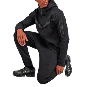 Conjunto Deportivo Personalizado con Logotipo, Chaqueta con Capucha y Pantalones de Chándal de Forro Polar Técnico de Poliéster, Dos Piezas, 2026 - Product Image 3