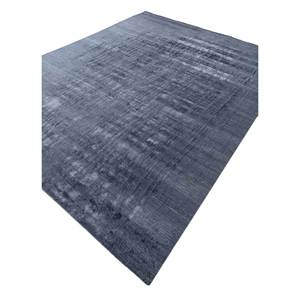 Alfombra Rectangular Kavi Blue Free Verse de Lana y Seda de Bambú Anudada a Mano de 10 mm para Sala de Estar, Hecha a Mano para Uso en Pasillos - Esk-376 - Product Image 2