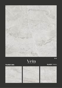 Baldosas interiores de porcelana gris brillante modernas de 600x600mm, aspecto de mármol esmaltado de Carrara completamente pulido para el hogar, la Oficina y el hotel - Product Image 6