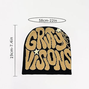 Gorro de punto personalizado, gorro a granel, venta al por mayor, gorros de punto, gorros de calavera de invierno, moda cálida, logotipo bordado, proveedor OEM - Product Image 2