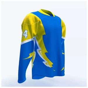 Maillot de hockey sur glace de haute qualité, design personnalisé et gratuit, service OEM, vêtements de sport pour adultes - Product Image 4