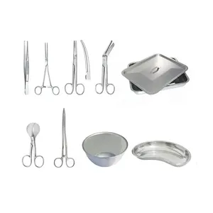 绷带缝合剪刀镊子钳托盘套装用于外科手术多功能手术敷料套件