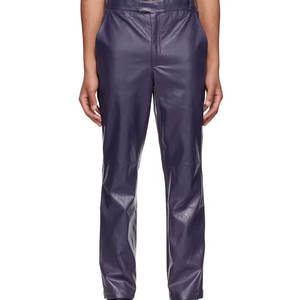 กางเกงหนังทรงตรงเข้ารูปสำหรับผู้ชาย น้ำหนักเบา ติดกระดุม ด้านหน้า สวมใส่สบาย คุณภาพสูง - Product Image 1