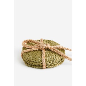 Ensemble de sous-verres créatifs en osier et rotin pour le thé accessoires de cuisine sous-verres en osier et jute avec support design unique fait à la main - Product Image 2