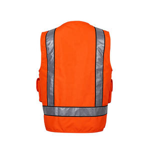 Chaleco DE SEGURIDAD reflectante de alta visibilidad con bolsillos y cremallera Chaleco DE SEGURIDAD Ropa unisex Chaleco reflectante de seguridad - Product Image 4