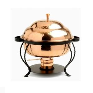 Chaffing Dish personnalisé en acier et cuivre avec support, chauffe-plats finis haut de gamme, chauffe-plats pour hôtel et buffet, vente en gros - Product Image 3