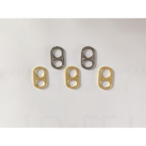 25MM Pop Top Sterling <b>Silver</b> Pave Diamond 14k/18k Gold Plated Flat Shape Jewelry Findings Black Vermeil - Product Image 4