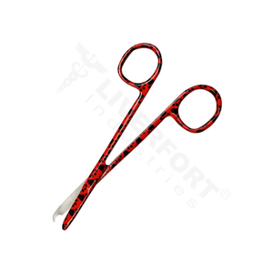 Tijeras de puntada quirúrgica de 4,5 "rectas, titanio negro media luna gancho delicado eliminación de sutura tijera Primeros Auxilios instrumentos EMS - Product Image 1