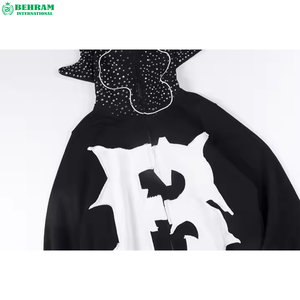 เสื้อฮู้ดซิปเต็มตัวสั่งทำพิเศษ ประดับด้วยคริสตัล  แบบยูนิเซ็กส์ ทรงปกติ ผ้าฝ้าย 100% ฟลีซ/เฟรนช์เทอร์รี่ แห้งเร็วและระบายอากาศได้ดี - Product Image 2