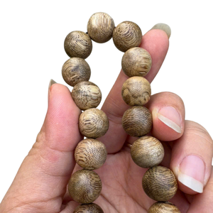 Superior Fashion 100% Natural <b>Wood</b> <b>Beads</b> High Quality Underwater Vietnam Oud <b>Bracelet</b> with 17 <b>Beads</b> Size 12mm - Product Image 4