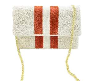 Sac à main d'embrayage de conception Tropicana de broderie perlée élégante de qualité supérieure avec la conception élégante de déclaration de travail manuel par Hiba Enterprises - Product Image 2