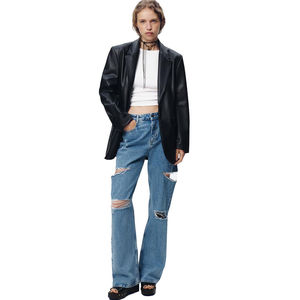 เสื้อโค้ทหนังแท้สำหรับผู้หญิงเสื้อโค้ทหนังแท้สไตล์ทันสมัย - Product Image 5