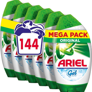 Ariel Original 144-Wash Gel Detergente para Ropa 840 ml x 6 Limpieza Brillante incluso en Lavado en Frío Paquete de 6 - Product Image 4