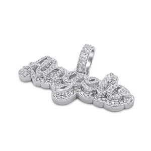 D'VINS JEWELS Hip Hop <b>Pendant</b> 14K <b>Solid</b> <b>Gold</b> Lab Grown Diamond Filled Round Brilliant Cut Unisex Classic Style - Product Image 2