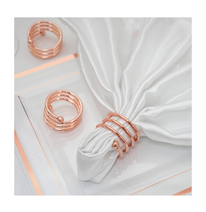 ห่วงรัดผ้าเช็ดปากทองแดงอุปกรณ์เสริมสำหรับบาร์คุณภาพสูงดีไซน์เนอร์แบบพรีเมี่ยม - Product Image 5