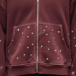 Sudaderas con Pedrería para Hombre, Nueva Colección, Mezcla de Algodón, Sudaderas Modernas, Transpirables y Cómodas en Venta - Product Image 6